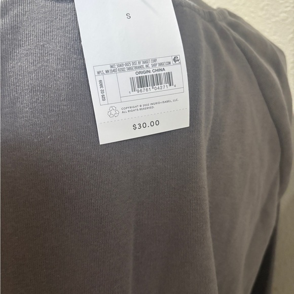 Isabel Maternity by Ingrid & Isabel Gray Crew Neck Sweater with Orange Print - Picture 4 of 4